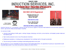 Tablet Screenshot of inductionservicesinc.com